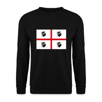Drapeau de la Sardaigne - Sweat-shirt Unisexe - noir - Devant - Alina (178cm) & Michal (187cm)