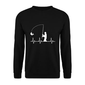 Pêche Pêche Pêcheur Petri Heil Carpe Pêche - Sweat-shirt Unisexe - noir - Devant - Alina (178cm) & Michal (187cm)