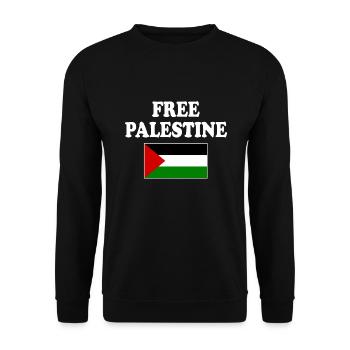Free palestine - Unisex Sweatshirt - black - Front - Alina (178cm) & Michal (187cm)