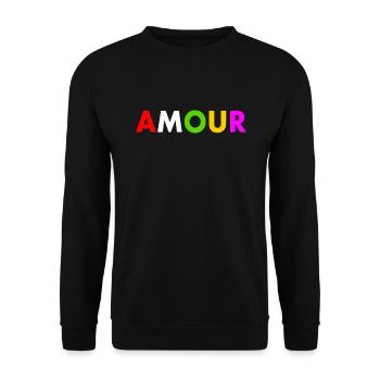 Amour - Unisex Pullover - Schwarz - Vorne - Alina (178cm) & Michal (187cm)