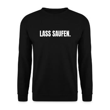 Bier. - Unisex Pullover - Schwarz - Vorne - Alina (178cm) & Michal (187cm)