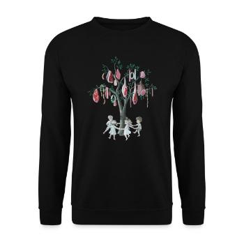 The Meat Tree - Art for Animal Rights - Unisex Sweatshirt - black - Front - Alina (178cm) & Michal (187cm)