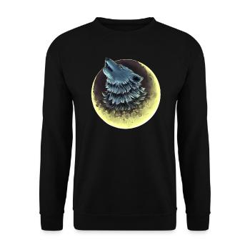Wolf Canis Lupus - Unisex Pullover - Schwarz - Vorne - Alina (178cm) & Michal (187cm)