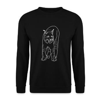 lynx - Unisex Sweatshirt - black - Front - Alina (178cm) & Michal (187cm)