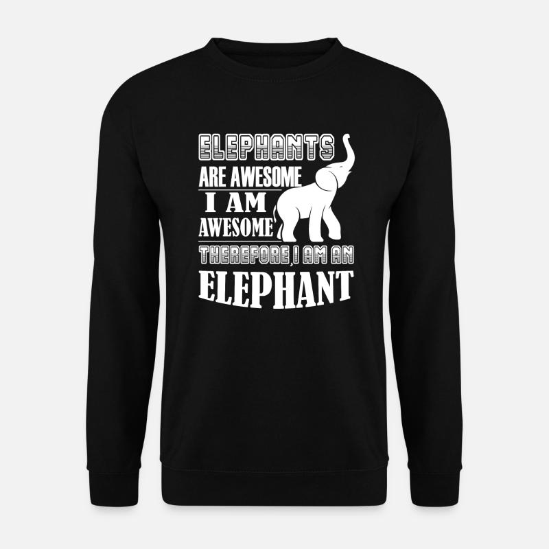 Elephant Elephants Are Awesome - Unisex Sweatshirt - black