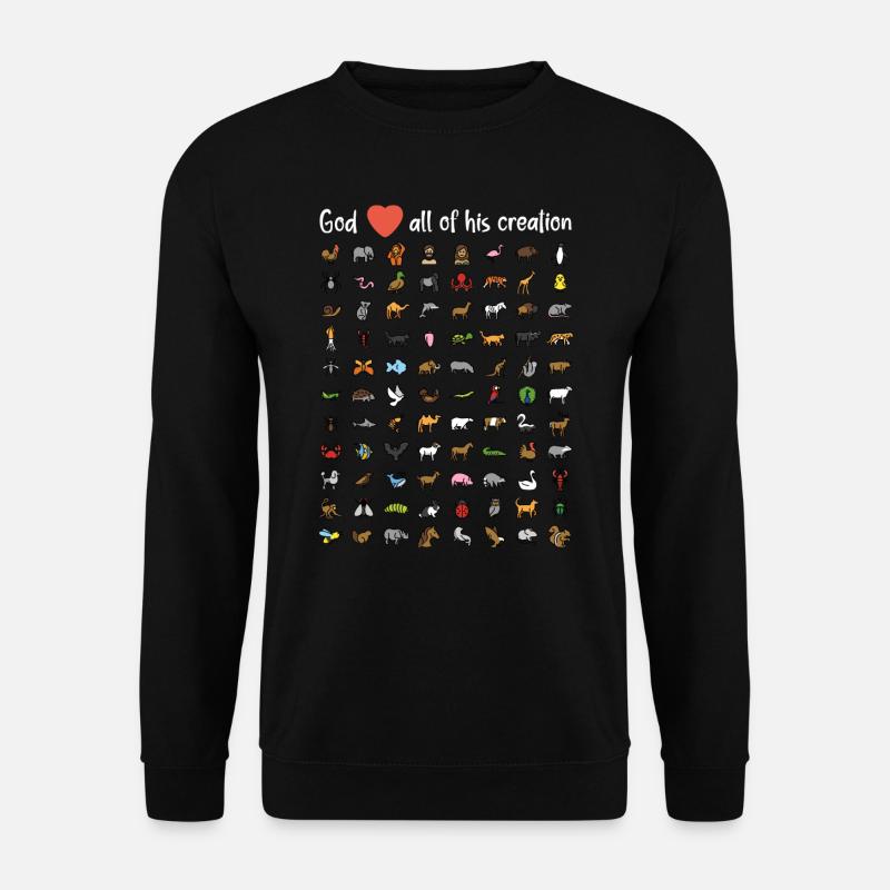 Dieu aime toute sa création - Sweat-shirt Unisexe - noir