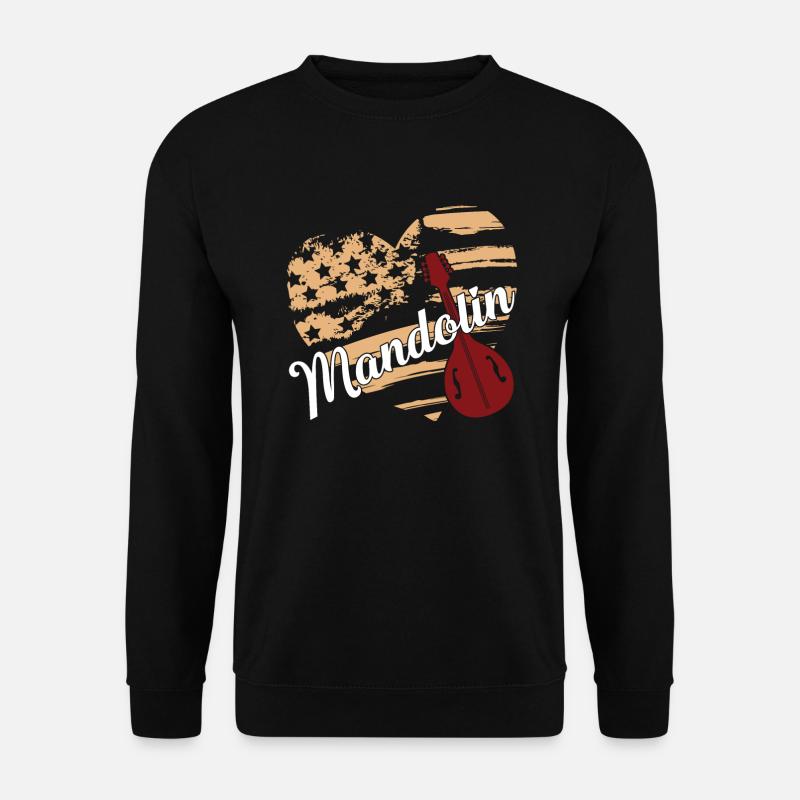 Mandolin Mandolin Flag - Unisex Sweatshirt - black