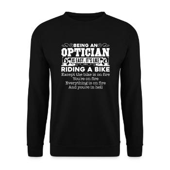 Optician Being An Optician Is Easy - Unisex Sweatshirt - black - Front - Alina (178cm) & Michal (187cm)