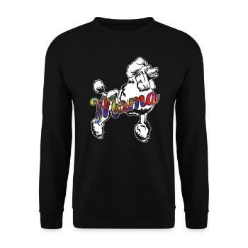 Poodle Poodle Mama - Unisex Sweatshirt - black - Front - Alina (178cm) & Michal (187cm)