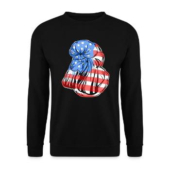 Poodle Poodle Flag - Unisex Sweatshirt - black - Front - Alina (178cm) & Michal (187cm)