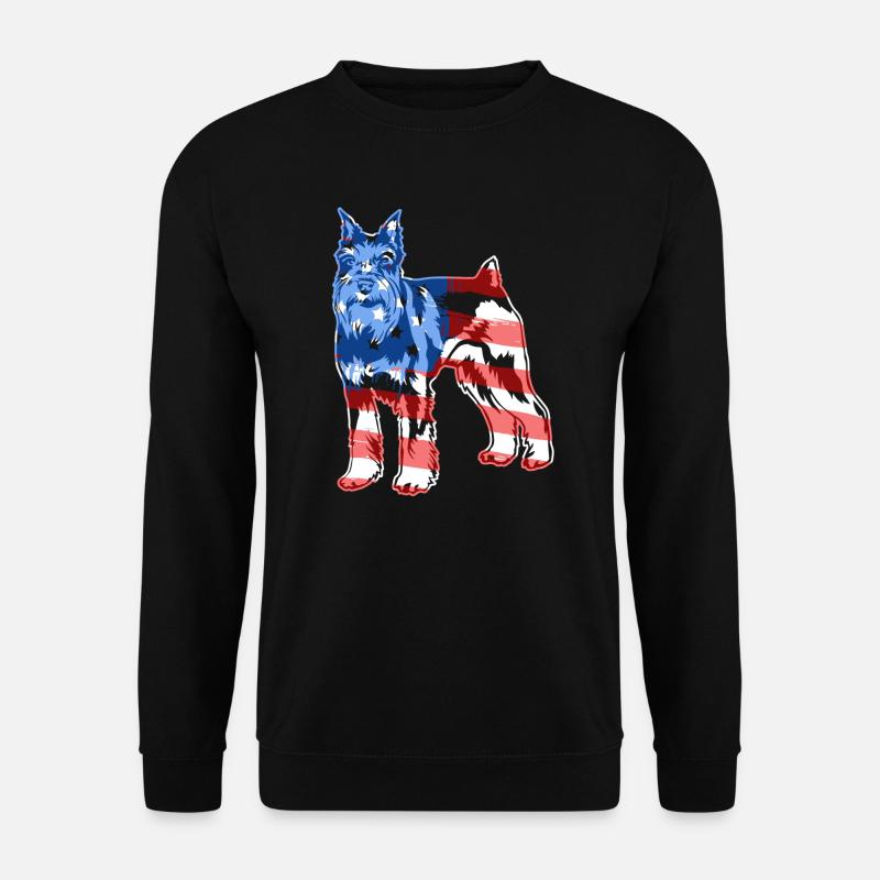 Schnauzer Schnauzer Flag - Unisex Sweatshirt - black