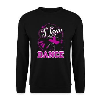 Ballet Dancer Ballet Dancer I Love Dance - Unisex Sweatshirt - black - Front - Alina (178cm) & Michal (187cm)