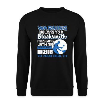 Blacksmith I Belong To Be A Blacksmith - Unisex Sweatshirt - black - Front - Alina (178cm) & Michal (187cm)