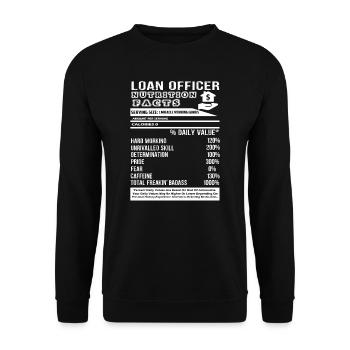 Loan Officer Loan Officer Nutrition Facts - Unisex Sweatshirt - black - Front - Alina (178cm) & Michal (187cm)