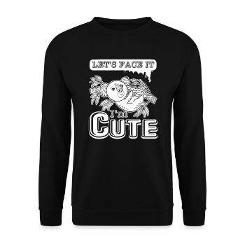 Koala Koala Let's Face It I Am Cute - Unisex Sweatshirt - black - Front - Alina (178cm) & Michal (187cm)