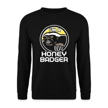 Honey Badger I Am A Honey Badger - Unisex Sweatshirt - black - Front - Alina (178cm) & Michal (187cm)
