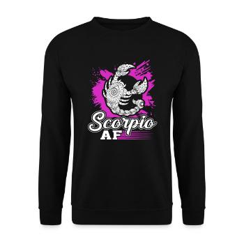 Scorpio Scorpio AF Sign Of Zodiac - Unisex Sweatshirt - black - Front - Alina (178cm) & Michal (187cm)