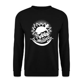 Turtle Turtle Keep Smiling - Unisex Sweatshirt - black - Front - Alina (178cm) & Michal (187cm)