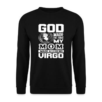 Virgo My Mom Made A Legend I'm A Virgo - Unisex Sweatshirt - black - Front - Alina (178cm) & Michal (187cm)