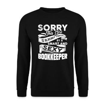 Bookkeeper Taken By Bookkeeper - Unisex Sweatshirt - black - Front - Alina (178cm) & Michal (187cm)