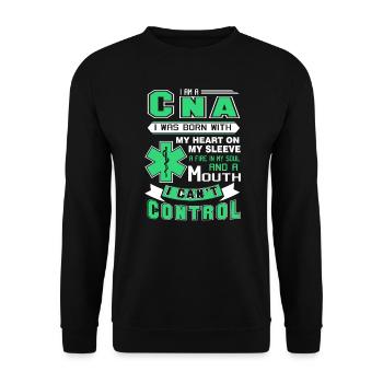 CNA I Am A CNA - Unisex Sweatshirt - black - Front - Alina (178cm) & Michal (187cm)