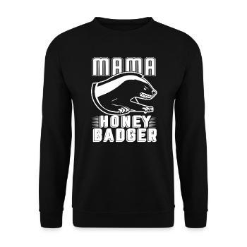 Honey Badger Mama Honey Badger - Unisex Sweatshirt - black - Front - Alina (178cm) & Michal (187cm)