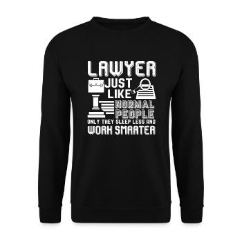 Lawyer Lawyer Sleep Less And Work Smarter - Unisex Sweatshirt - black - Front - Alina (178cm) & Michal (187cm)