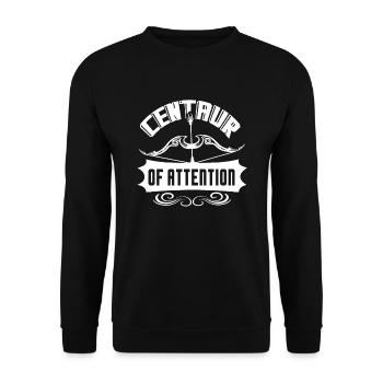 Sagittarius Centaur of Attention - Unisex Sweatshirt - black - Front - Alina (178cm) & Michal (187cm)