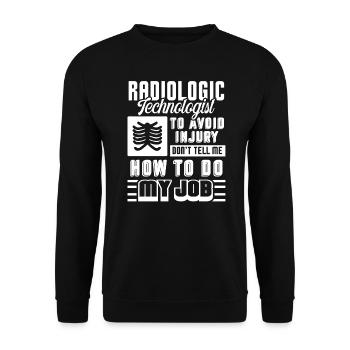 Rad Tech Radiologic Technologist Job - Unisex Sweatshirt - black - Front - Alina (178cm) & Michal (187cm)