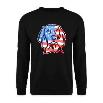 Vizsla Vizsla Flag Face - Unisex Sweatshirt - black - Front - Alina (178cm) & Michal (187cm)