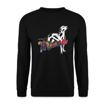 Weimaraner Weimaraner Mama - Unisex Sweatshirt - black - Front - Alina (178cm) & Michal (187cm)