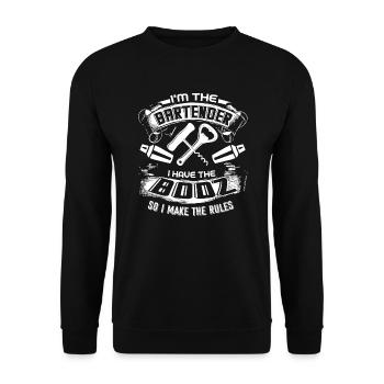 Bartender I'm The Bartender - Unisex Sweatshirt - black - Front - Alina (178cm) & Michal (187cm)