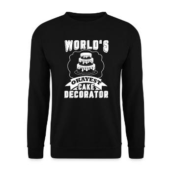 Cake Decorator World's Okayest Cake Decorator - Unisex Sweatshirt - black - Front - Alina (178cm) & Michal (187cm)
