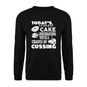 Cake Decorator Today's Forecast Cake Decorating - Unisex Sweatshirt - black - Front - Alina (178cm) & Michal (187cm)