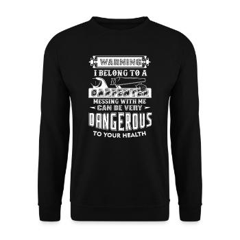 Carpenter I Belong To A Carpenter - Unisex Sweatshirt - black - Front - Alina (178cm) & Michal (187cm)