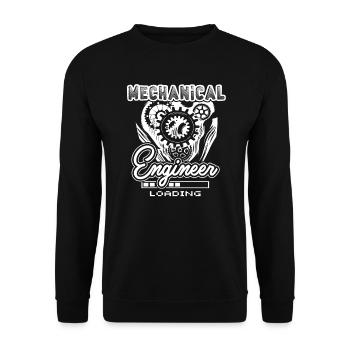Mechanical Engineer Mechanical Engineer Loading - Unisex Sweatshirt - black - Front - Alina (178cm) & Michal (187cm)