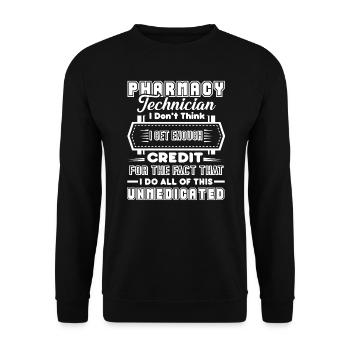 Pharmacy Technician Pharmacy Technician Do All - Unisex Sweatshirt - black - Front - Alina (178cm) & Michal (187cm)
