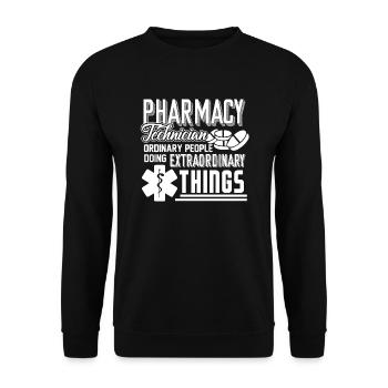 Pharmacy Technician Pharmacy Technician Doing - Unisex Sweatshirt - black - Front - Alina (178cm) & Michal (187cm)
