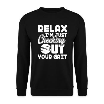 Physical Therapist Relax Physical Therapy - Unisex Sweatshirt - black - Front - Alina (178cm) & Michal (187cm)