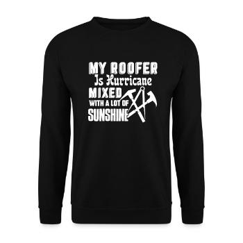 Roofer Roofer A Lot Of Sunshine - Unisex Sweatshirt - black - Front - Alina (178cm) & Michal (187cm)