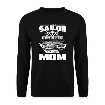 Sailor Sailor I Don't Mind Hard Work - Unisex Sweatshirt - black - Front - Alina (178cm) & Michal (187cm)