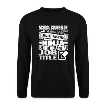School Counselor School Counselor Job Title - Unisex Sweatshirt - black - Front - Alina (178cm) & Michal (187cm)