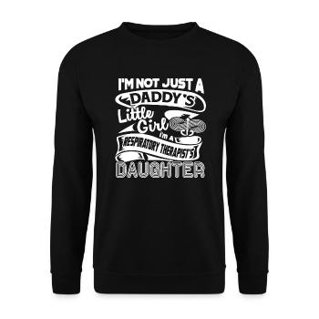 Proud Respiratory Therapist's Daughter - Unisex Sweatshirt - black - Front - Alina (178cm) & Michal (187cm)