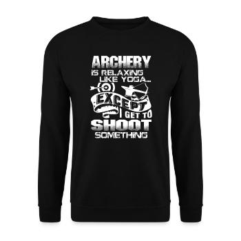 Archery Archery Is Relaxing Like Yoga - Unisex Sweatshirt - black - Front - Alina (178cm) & Michal (187cm)