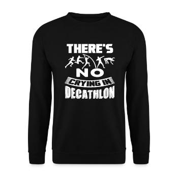 Decathlon No Crying In Decathlon - Unisex Sweatshirt - black - Front - Alina (178cm) & Michal (187cm)