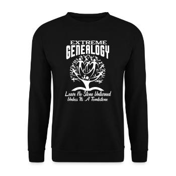 Genealogy Extreme Genealogy - Unisex Sweatshirt - black - Front - Alina (178cm) & Michal (187cm)