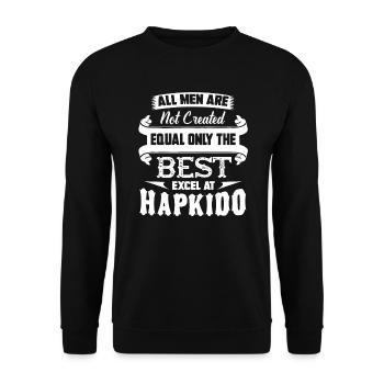 Hapkido Best Men Excel At Hapkido - Unisex Sweatshirt - black - Front - Alina (178cm) & Michal (187cm)