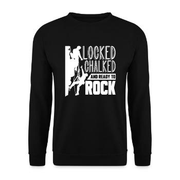 Ready To Rock Climbing - Unisex Sweatshirt - black - Front - Alina (178cm) & Michal (187cm)