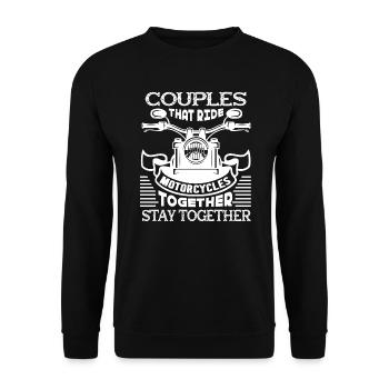 Motorcycle Couples That Ride Motorcycles Together - Unisex Sweatshirt - black - Front - Alina (178cm) & Michal (187cm)