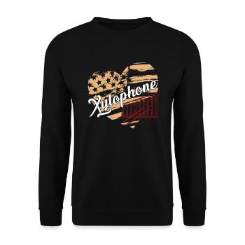 Xylophone Xylophone Flag - Unisex Sweatshirt - black - Front - Alina (178cm) & Michal (187cm)